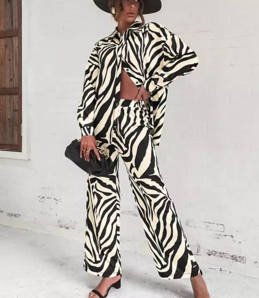 High street long pant and shirt set