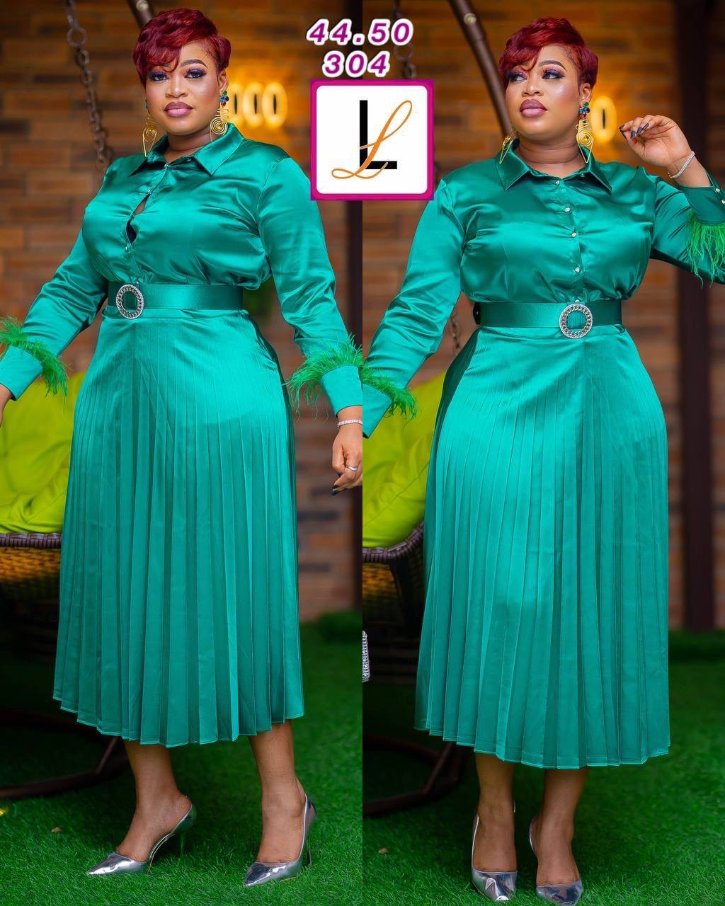 Fur hand fancy dress set