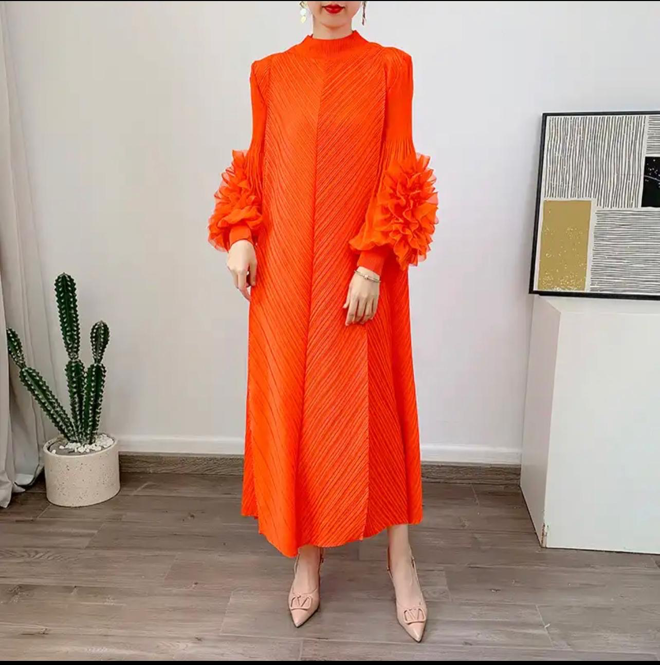 Miyake long length classy dress