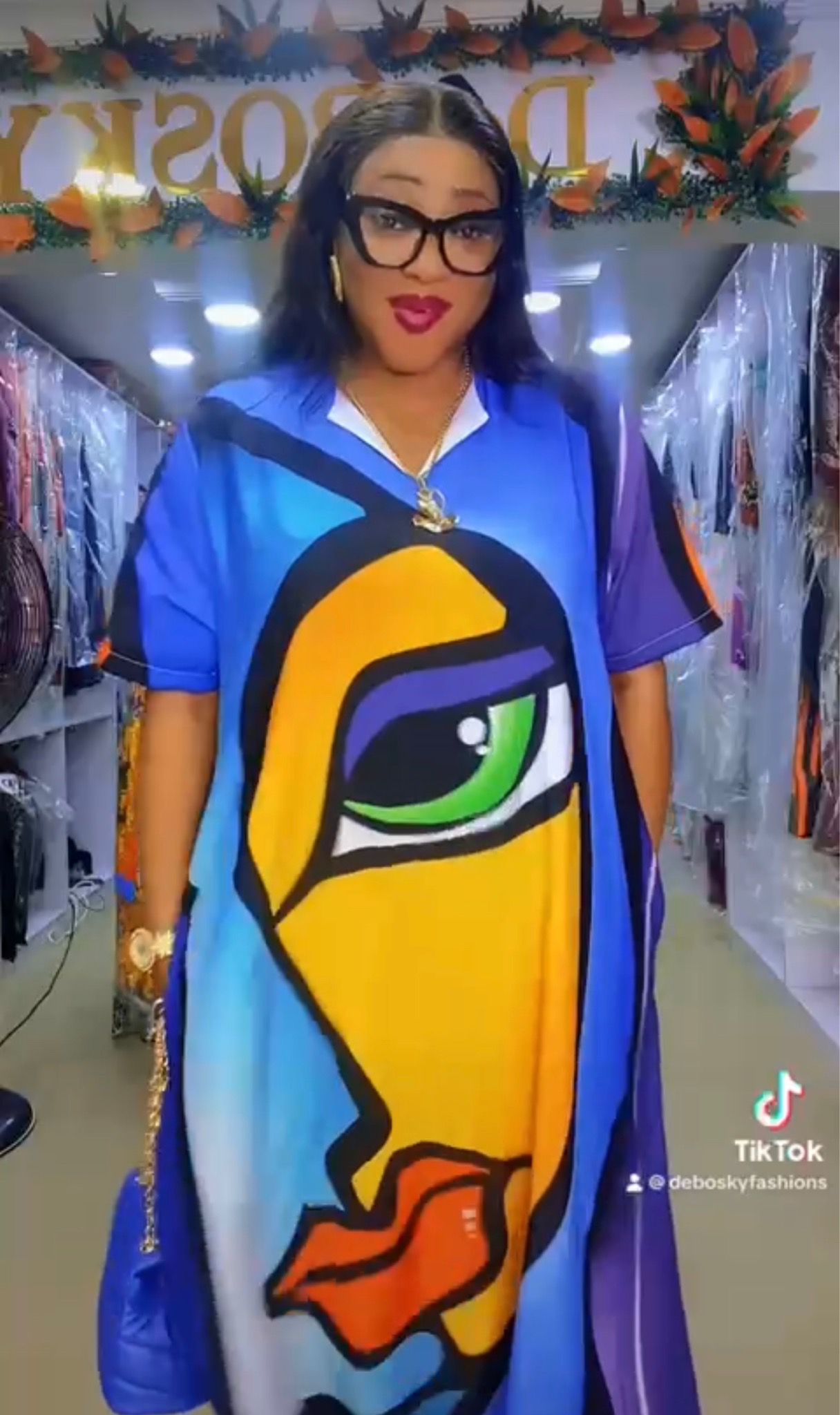 Eye Bobo Print Dress