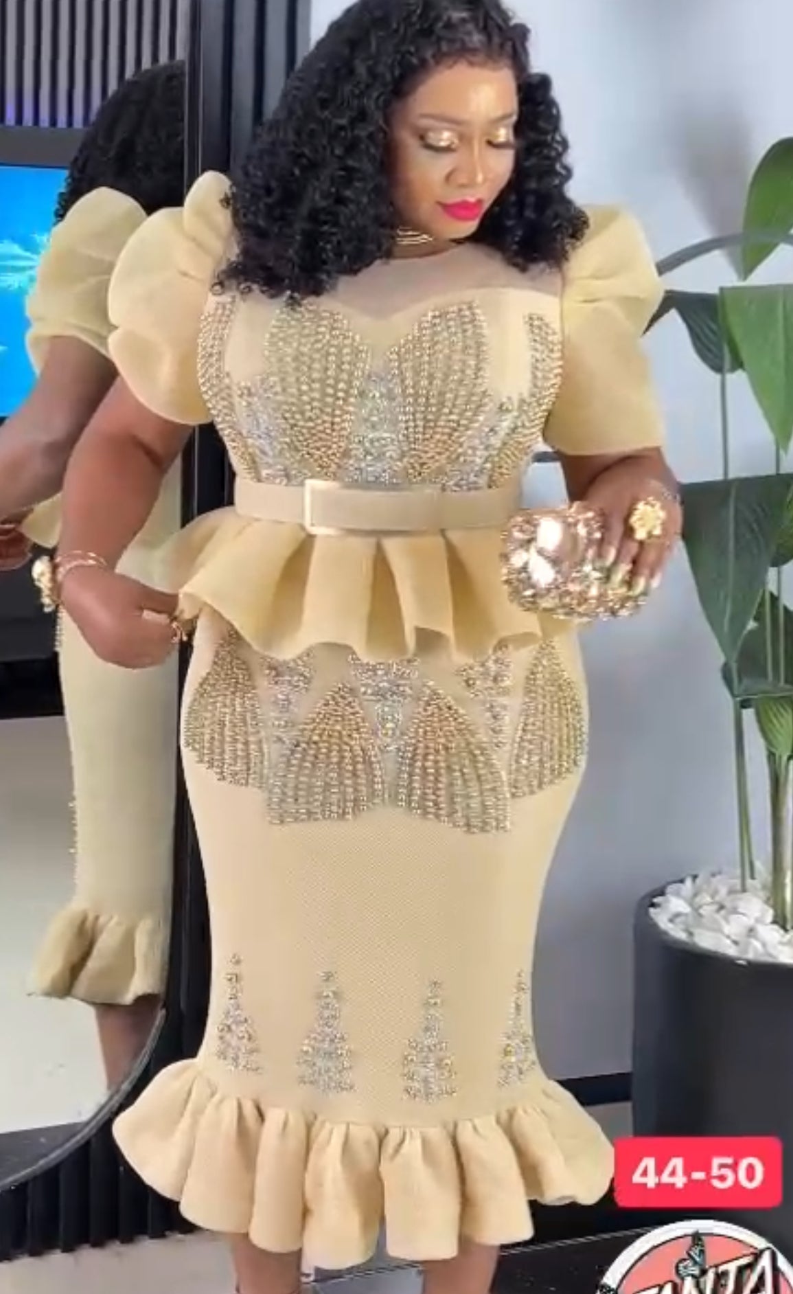 Sealed Golden Dress