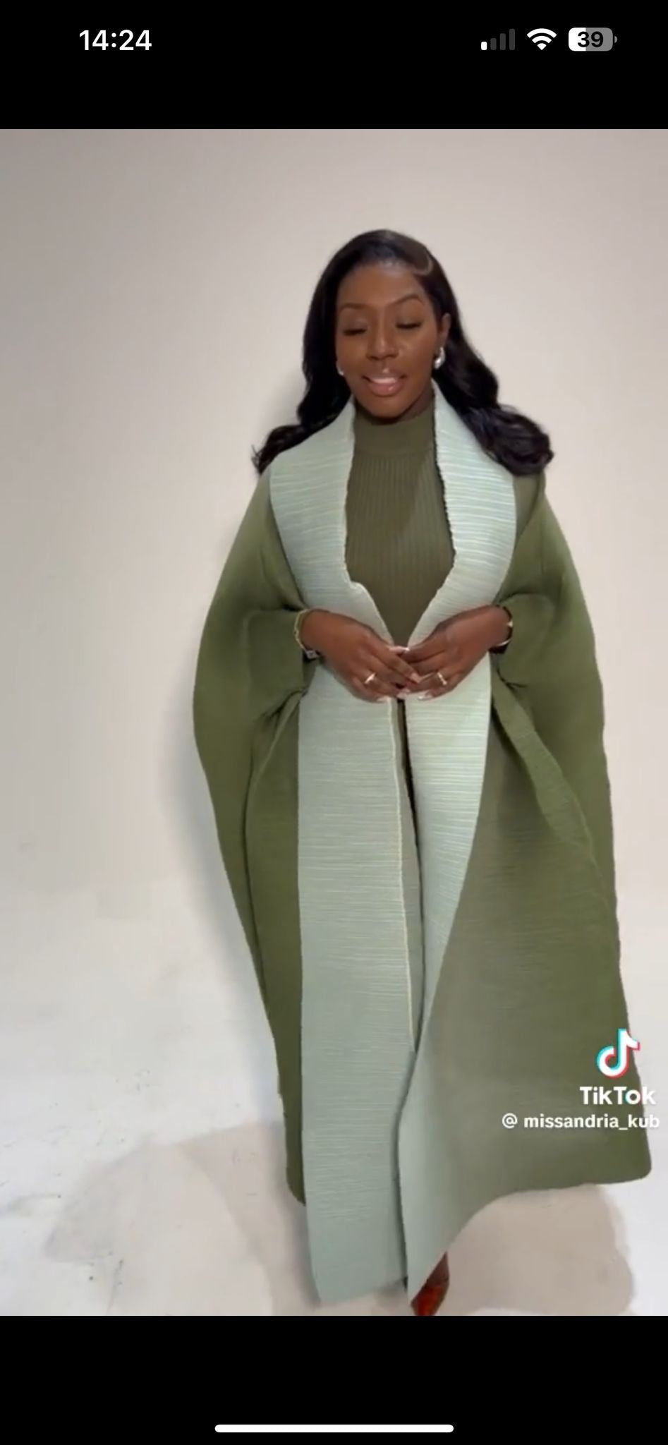 Miyake Plus Size Gradient Windbreaker Coat