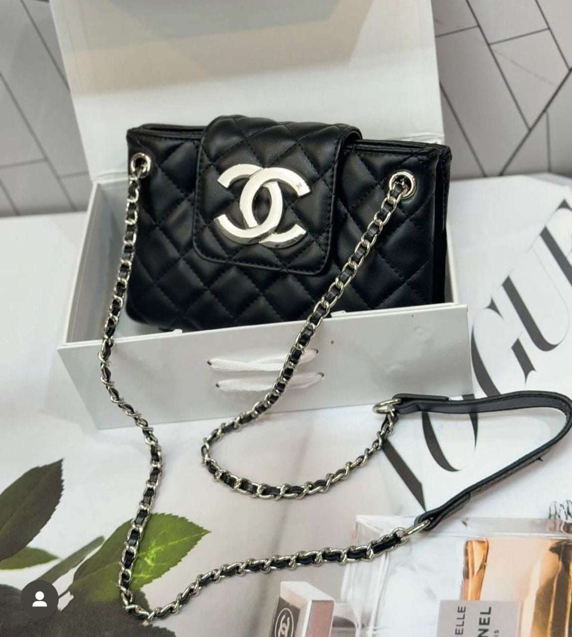 The fashionable C C Black Bag