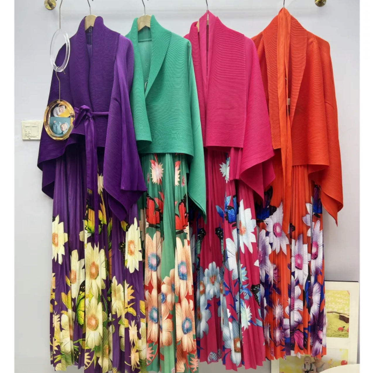 GetGraceGift Miyake Fold Two Piece Dress