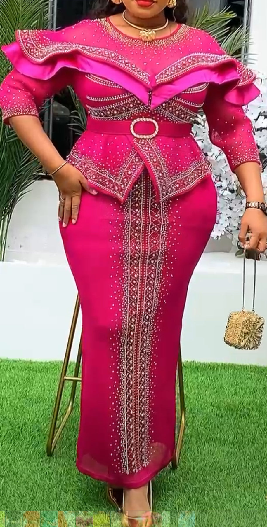 GetGraceGift Classy Pink Occasion Dress