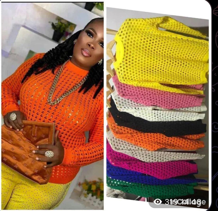 Perforated Crew Neck Women’s Jumper