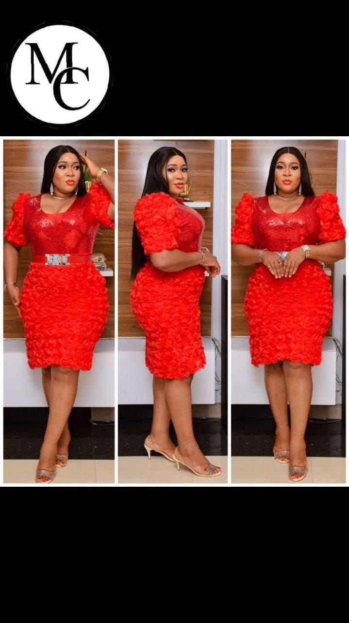 Classy Red Knee Length Dress