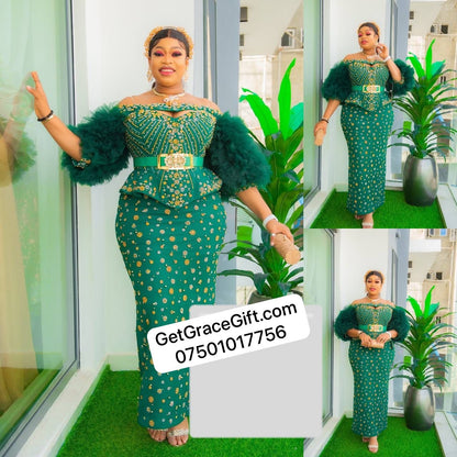 Queen lady’s stones dress set