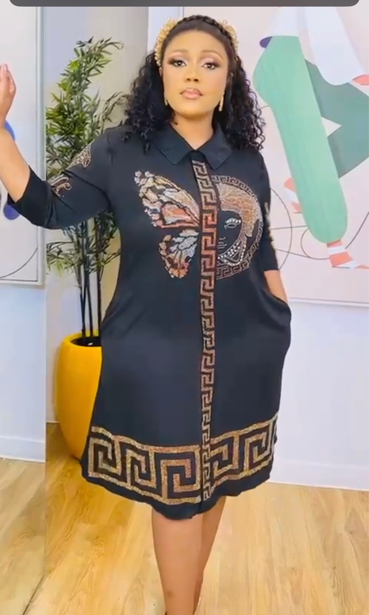 Janet’s chosen shirt dress