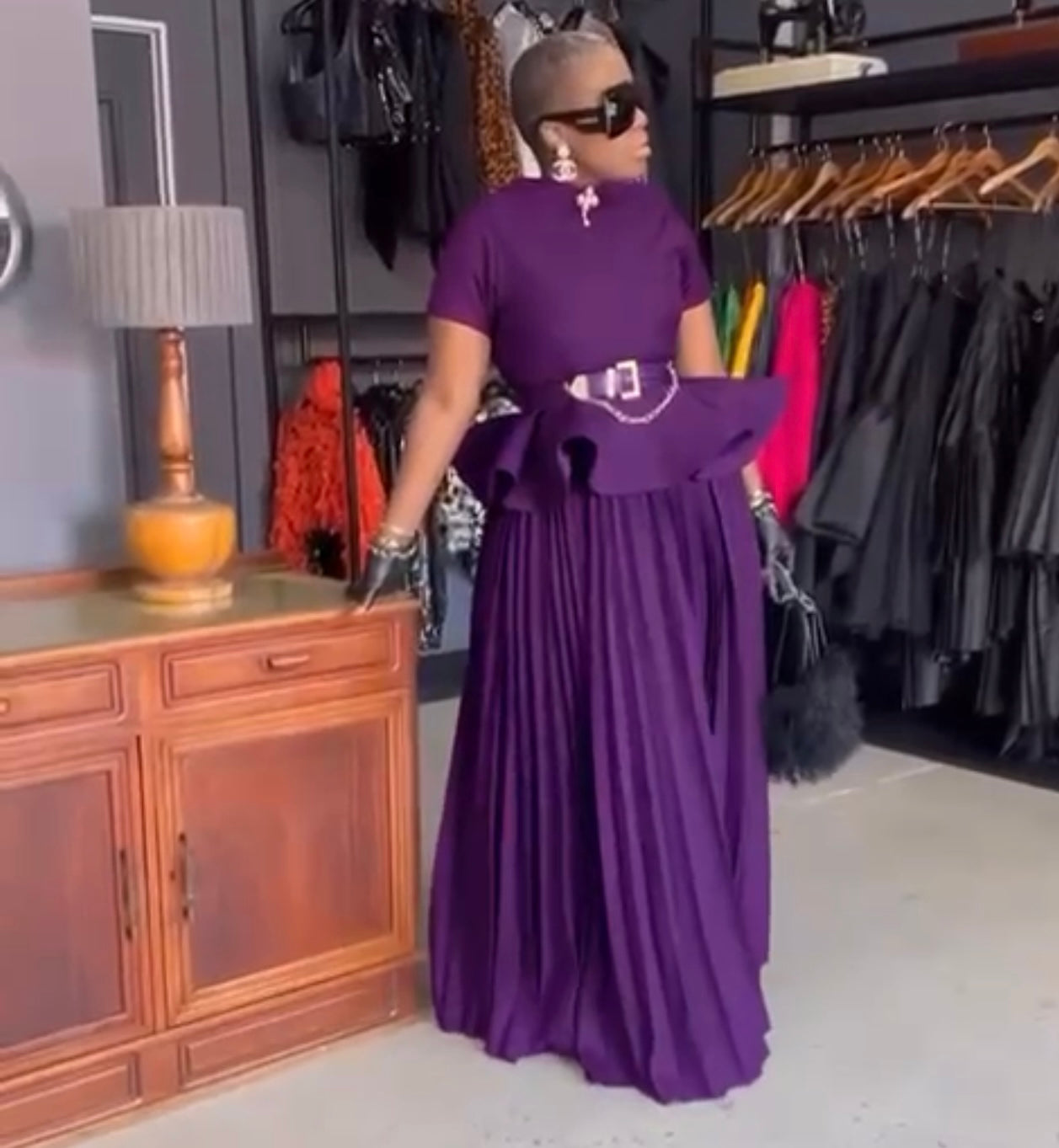 You will love this peplum set dress