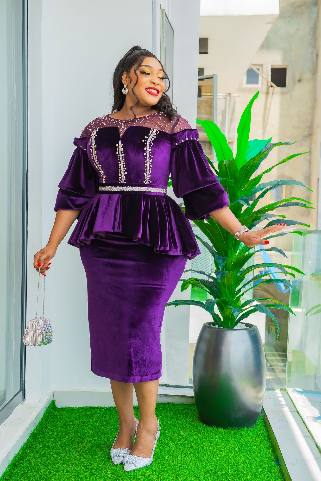 Miss Velvet Violet Dress