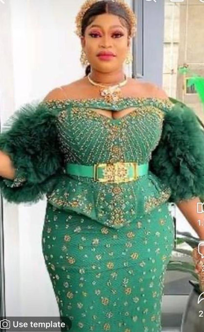 Queen lady’s stones dress set
