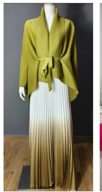 Rich look Miyake Two piece set