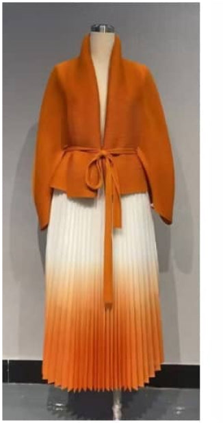 Rich look Miyake Two piece set