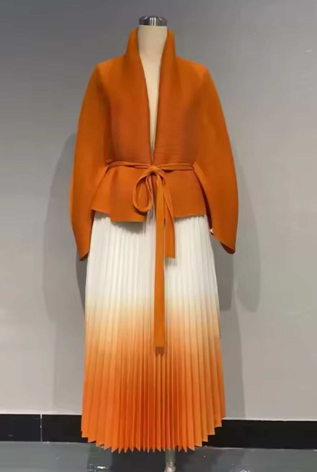 Rich look Miyake Two piece set