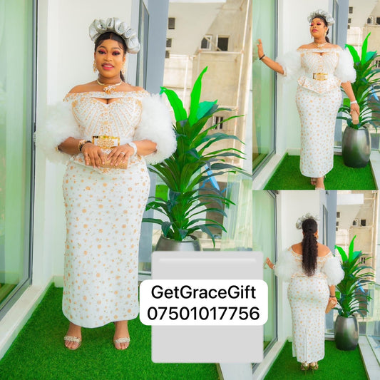 Queen lady’s stones dress set