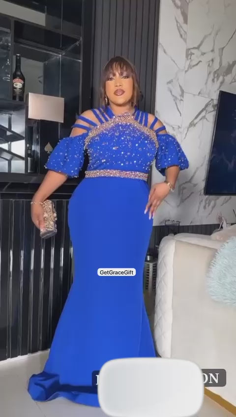 The Elegant Royal Blue Dress