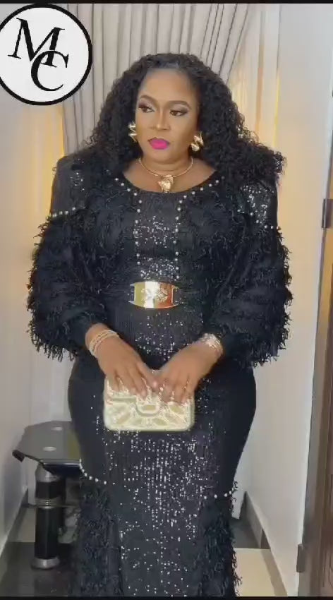 GetGraceGift Black Sequin Dress